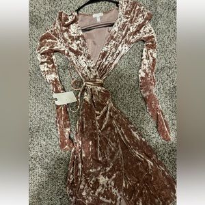 light pink wrap dress